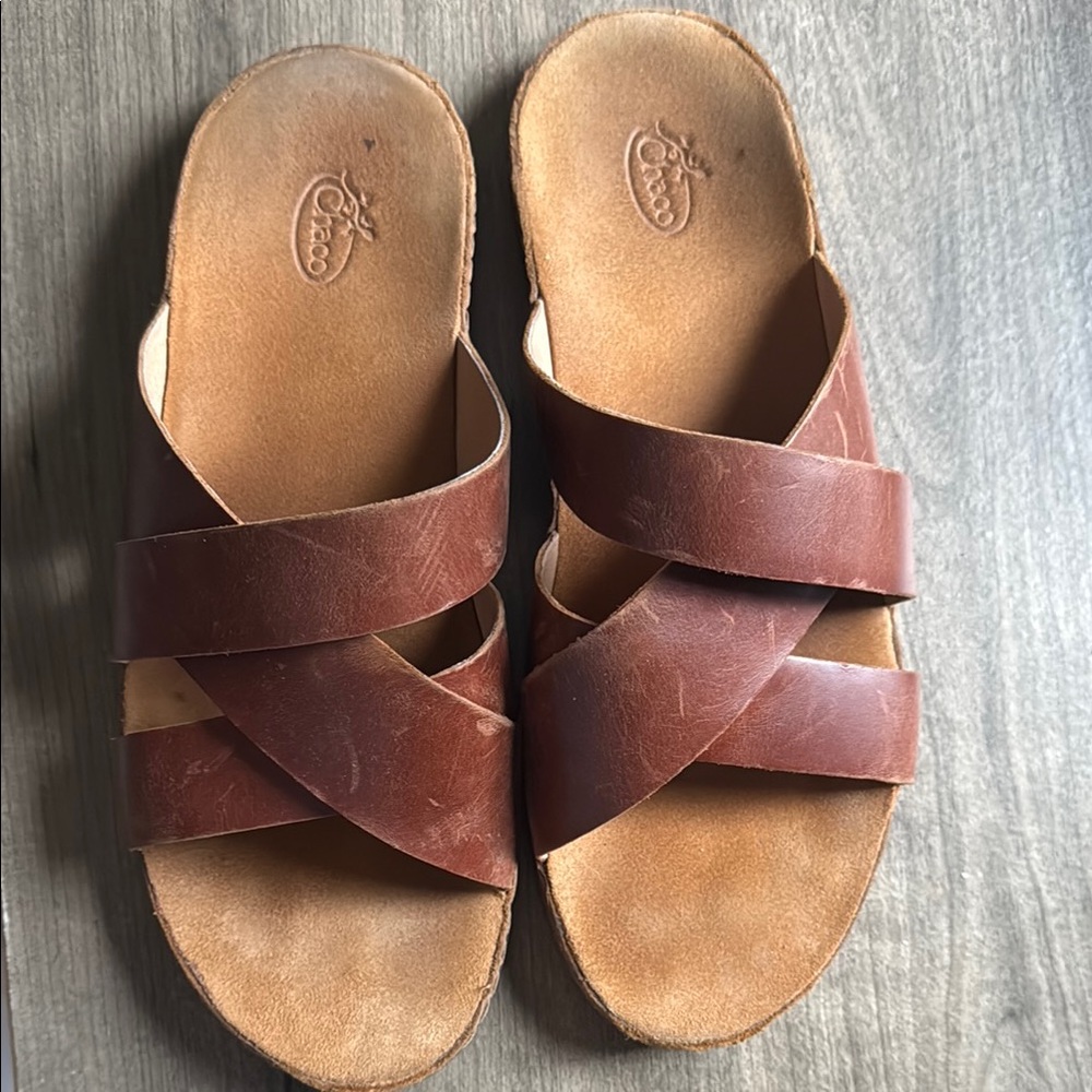 Chaco Brown Leather Sandals